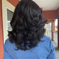 Women's long curly hair wig