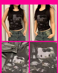 Lexie Contrast Feline Tank Top