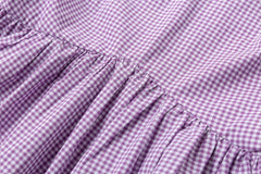 Jenissa Cotton Gingham Puff Sleeve Peplum Top - Bubblegum Pink - FINAL SALE