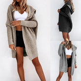 Myres Pocketed Hooded Knit Cardigan - Taupe Ins Street