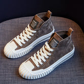 High Top Lace-Up Suede Sneakers