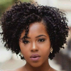 Kurze afrikanische Kopfbedeckungsperücken mit kleinen Rollen