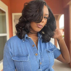 Women's long curly hair wig