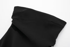 Off Shoulder Maxi Dress In Black