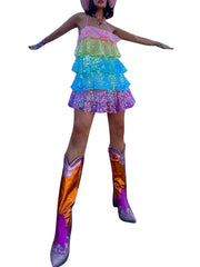 Buddy Love Disco Tiered Sequin Dress