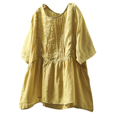 Gal Pal Cotton Peplum Top - Yellow