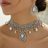Vintage Nepal Style Necklace+Earrings Newgew