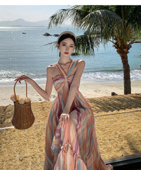Angel Island Striped Maxi Dress