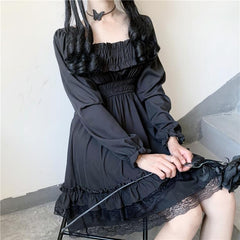 Alt Vampire Tears Kurzarm Gothic Dark Lolita Kleid