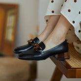 Ada Echtleder-Loafer mit Kette