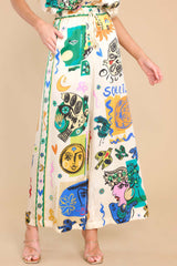 Graffiti Print Slouchy Sweat Pants