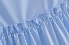 Tru Tiered Rüschen-Maxikleid - Puderblau