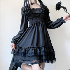 Alt Vampire Tears Kurzarm Gothic Dark Lolita Kleid