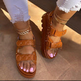 Sandalen mit dicker Sohle und verstellbarer Kettenschnalle