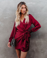 Only In Dreams Satin Wrap Dress Sai Feel