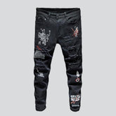 Bemalte zerrissene Jeans für Männer