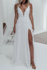 Patchwork Sleeveless V-Neck Floor-Length Plain Women's Dress Sai Feel