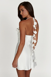 Otillie Rose Neckholder-Minikleid aus Satin