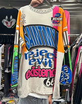 Letter Printed Cotton T Shirts for Women Fashionable Long Sleeve