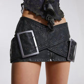 BAYLOR BELTS LOW Waist MINI SKIRT
