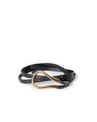 Haute Dual Strap Buckle Belt - Black