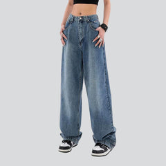 Vintage blaue Baggy-Jeans für Damen