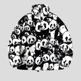 Winter Oversized Fleece Panda Puffer Jacket for Men