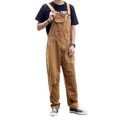 Ripped urban men denim jumpsuit