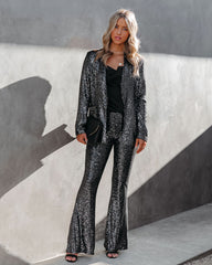Sequin And The City High Rise Flare Pants Ins Street