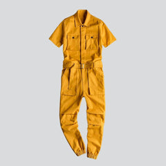 Short sleeve men jeans overall