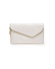 Stella Crossbody Envelope Zip Clutch - Pearl Gold
