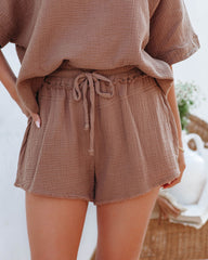 Sumner Cotton Pocketed Frayed Shorts - Camel