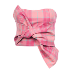 Tube-Top mit kontrastierender, verdrehter Vorderseite