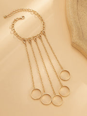 Abnehmbares Fingerring-Kettenarmband für Herren