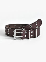 Double Star Eyelet Buckle Belt