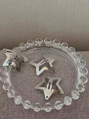 Silberne Haarspange mit ausgehöhltem Stern