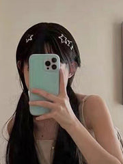 Silberne Haarspange mit ausgehöhltem Stern