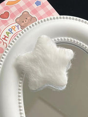 Flauschige Haarspange mit Sternmuster