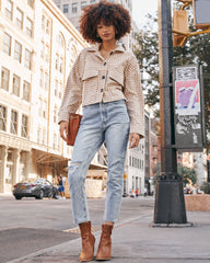 Kurze Jacke „Wilfred“ mit Taschen und Vichy-Karomuster