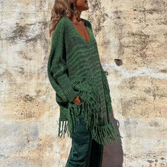 Vintage Casual Knitted Sweater Midi Dress InsStreet