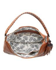 Waverly Faux Leather Hobo Bag - Tan