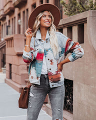 Ashbury Pocketed Woven Contrast Denim Jacket - FINAL SALE