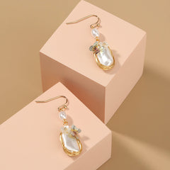 Baroque Court-style French Earrings With Pearl Butterfly Earrings