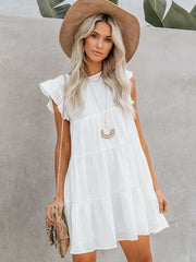 Round Neck Sleeveless Casual Cake Dress