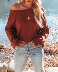 Bonnie Cotton Relaxed Knit Sweater - Camel - FINAL SALE
