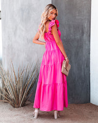 Caprice Tiered Ruffle Maxi Dress Ins Street