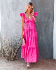 Caprice Tiered Ruffle Maxi Dress Ins Street