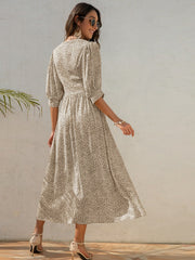 Printed Mid Sleeve Swing Dress