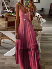 V-Neck Gradient Cami Dress