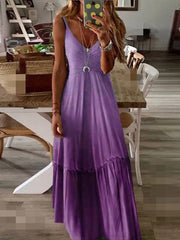 V-Neck Gradient Cami Dress